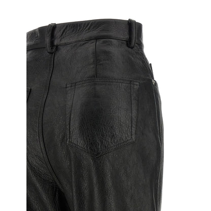 Rick Owens Black Lamb Leather Pants