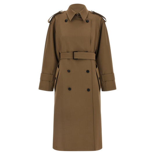 Max Mara Brown Virgin Wool Coat