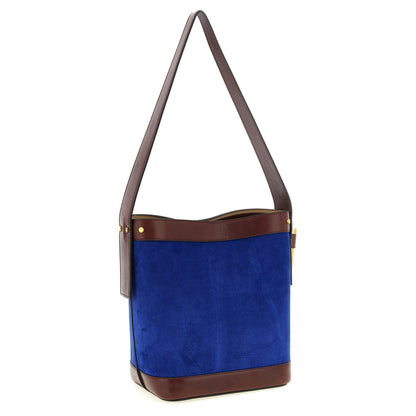 Versace Blue Calfskin Shoulder Bag