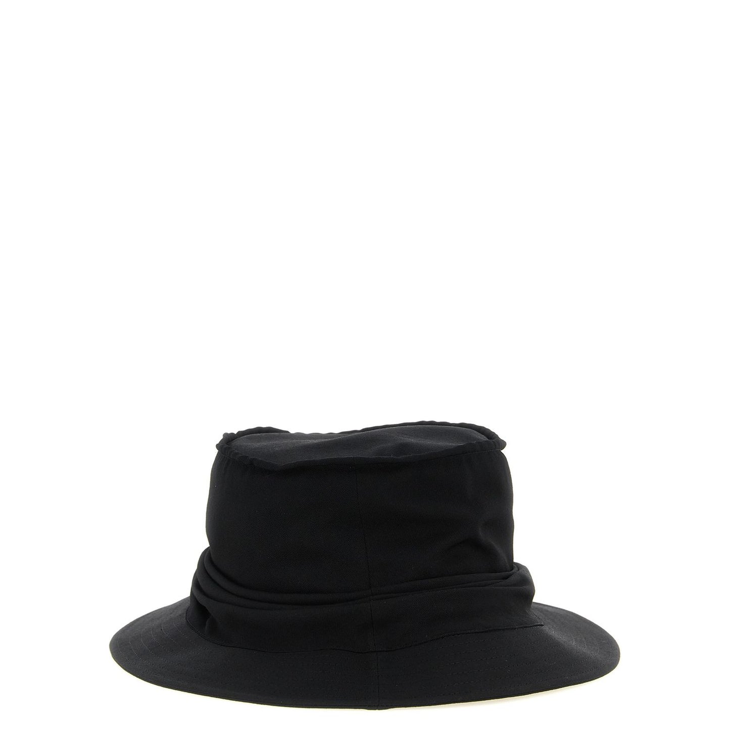 Yohji Yamamoto Black Wool Bucket Hat