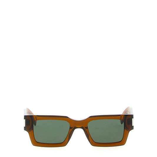 Saint Laurent Brown Acetate Sunglasses