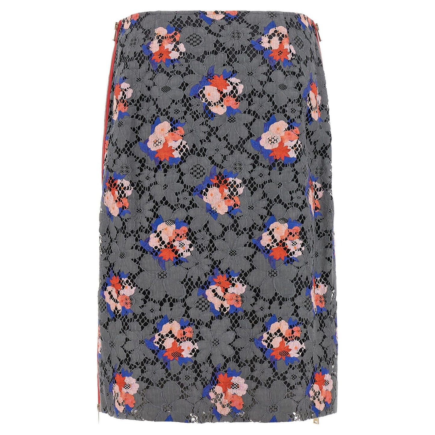 Fendi Gray Cotton Midi Skirt