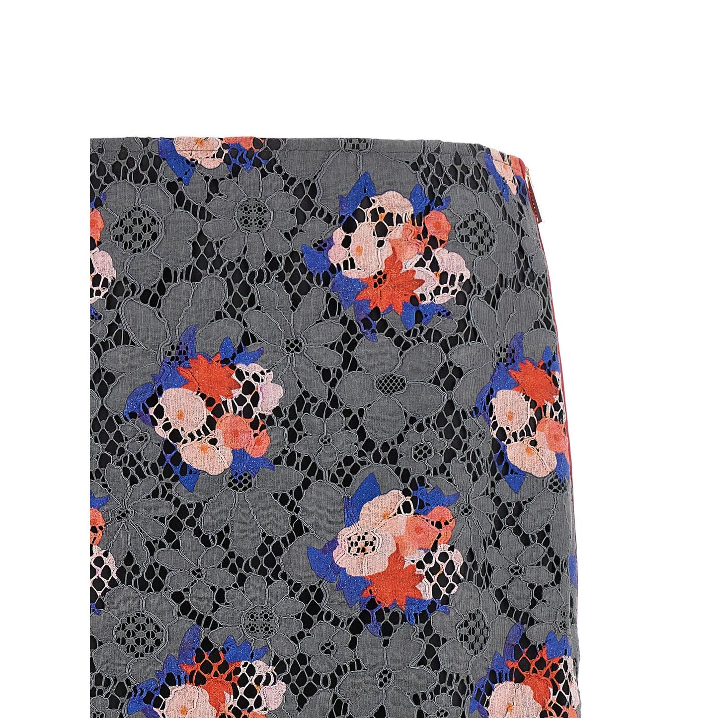 Fendi Gray Cotton Midi Skirt