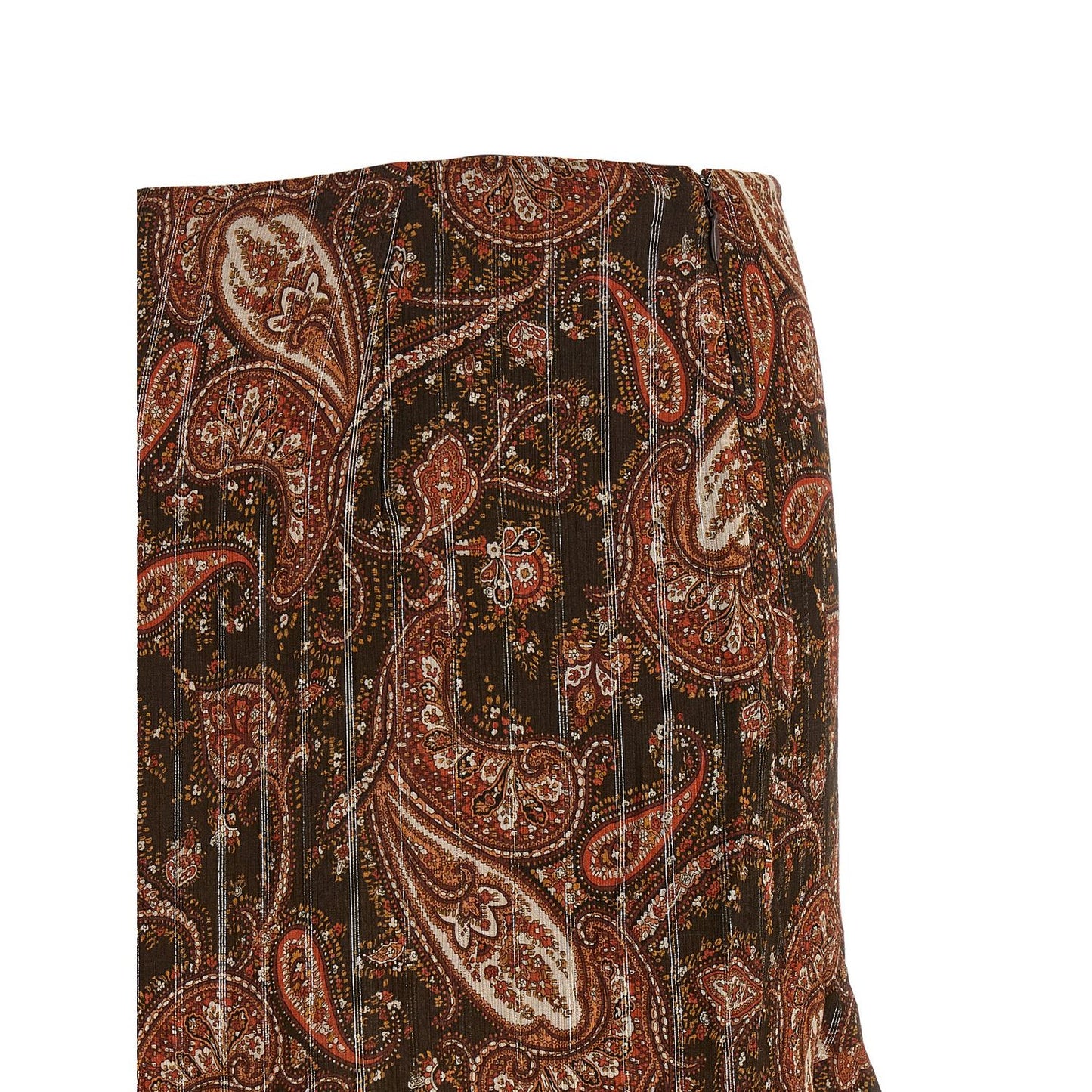 The Andamane Brown Viscose Mini Skirt
