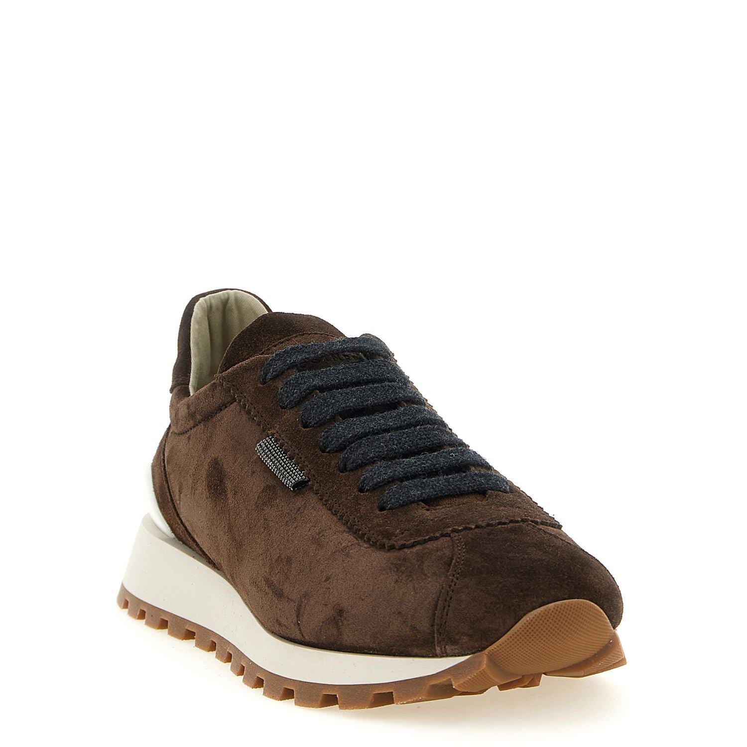 Brunello Cucinelli Brown Calfskin Athletic Sneakers