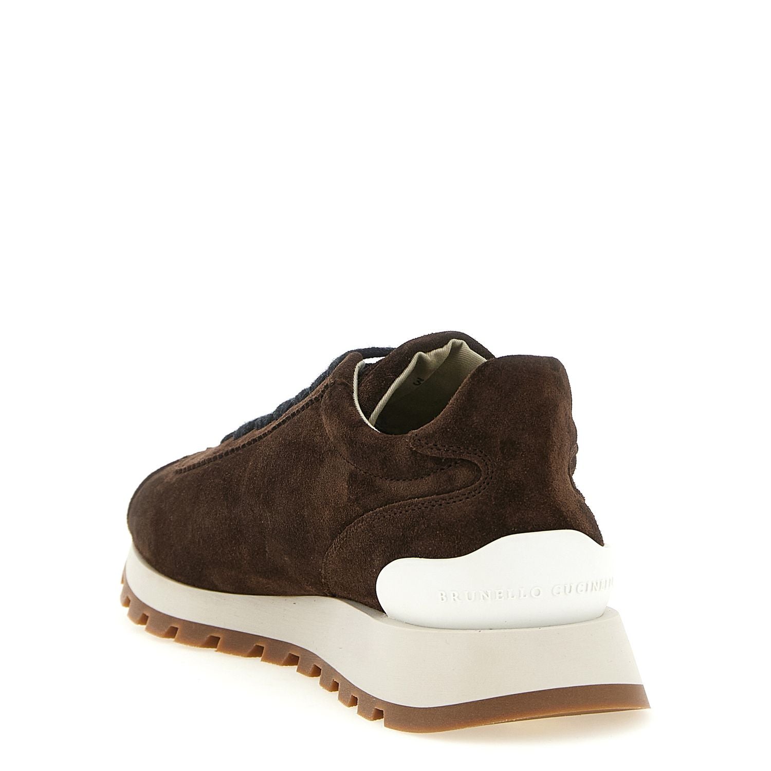 Brunello Cucinelli Brown Calfskin Athletic Sneakers