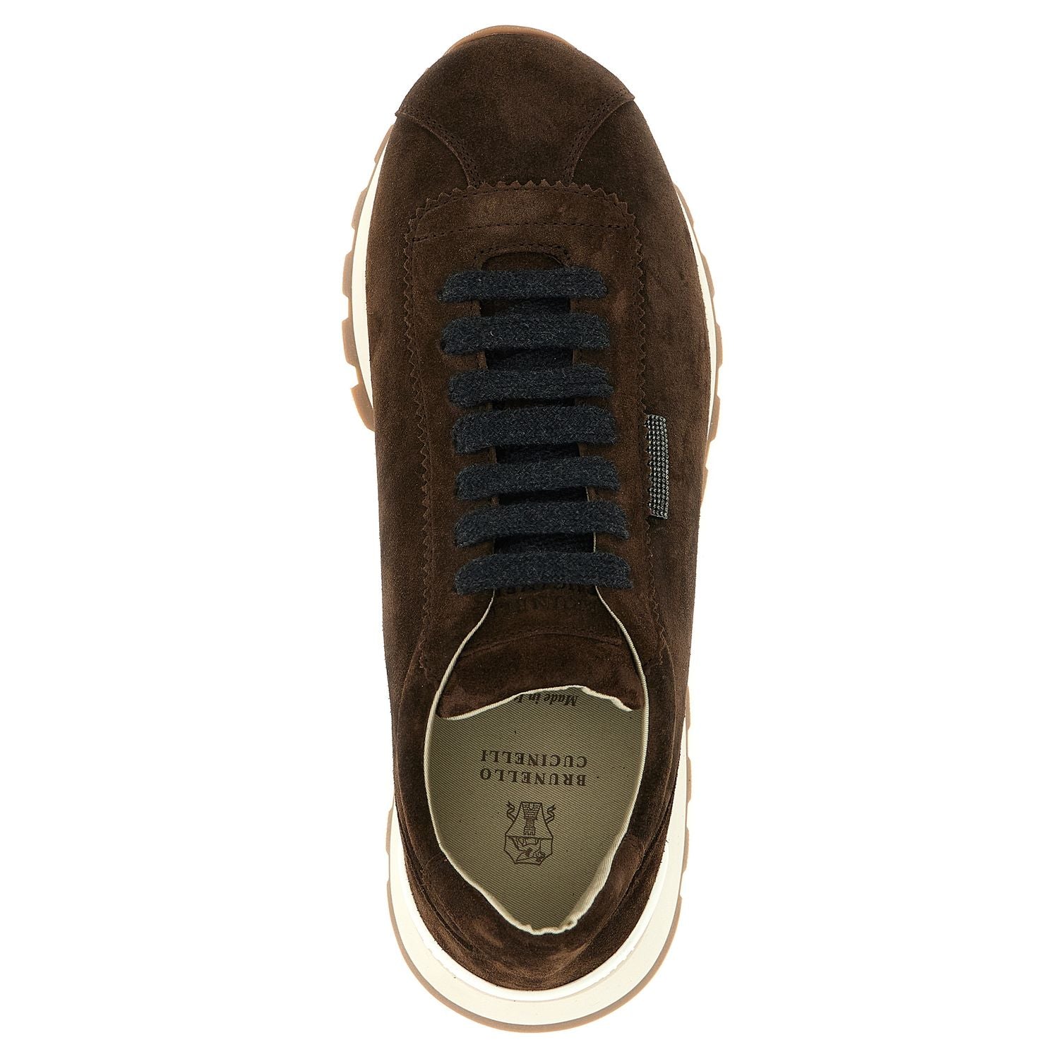 Brunello Cucinelli Brown Calfskin Athletic Sneakers