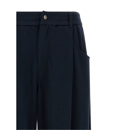 Brunello Cucinelli Blue Cotton Casual Pants