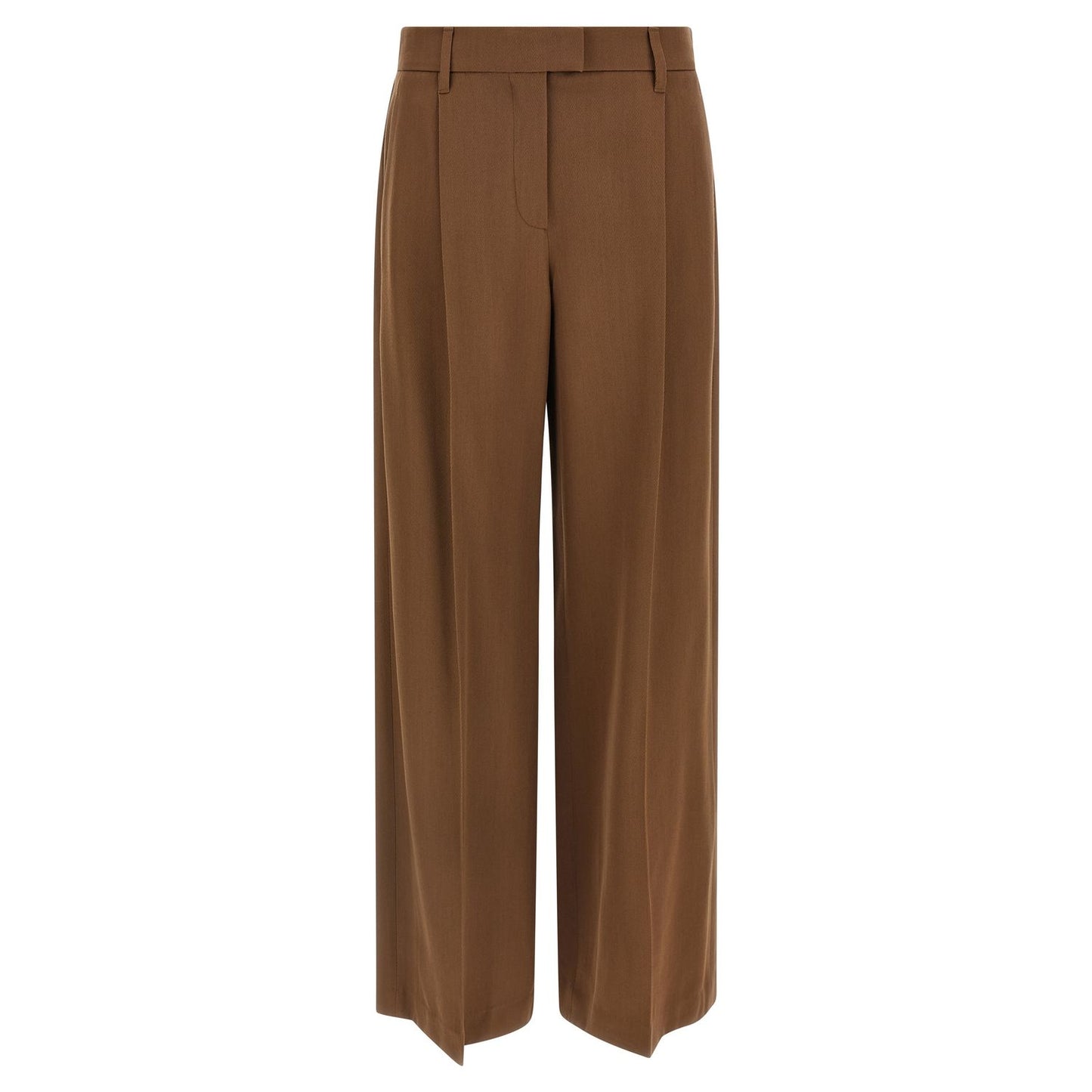 Brunello Cucinelli Brown Virgin Wool Casual Pants