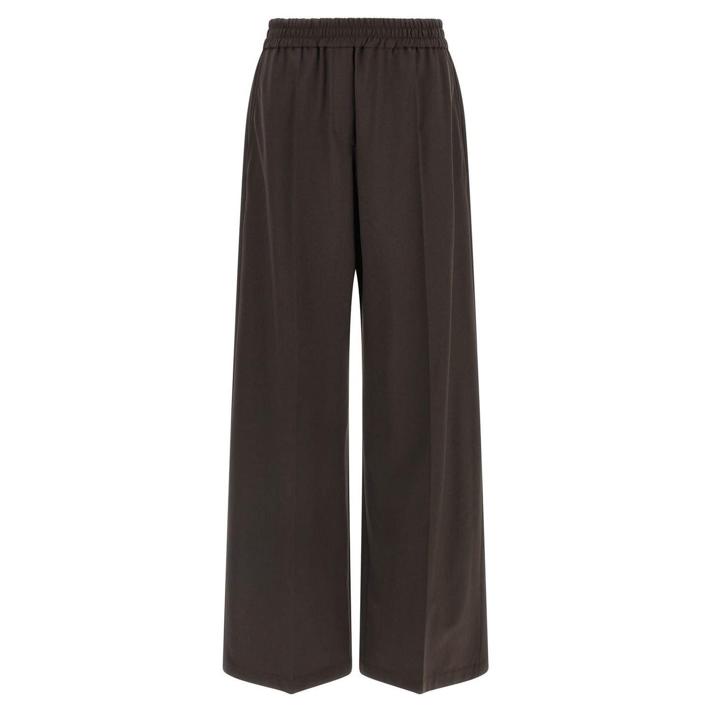 Brunello Cucinelli Brown Virgin Wool Casual Pants