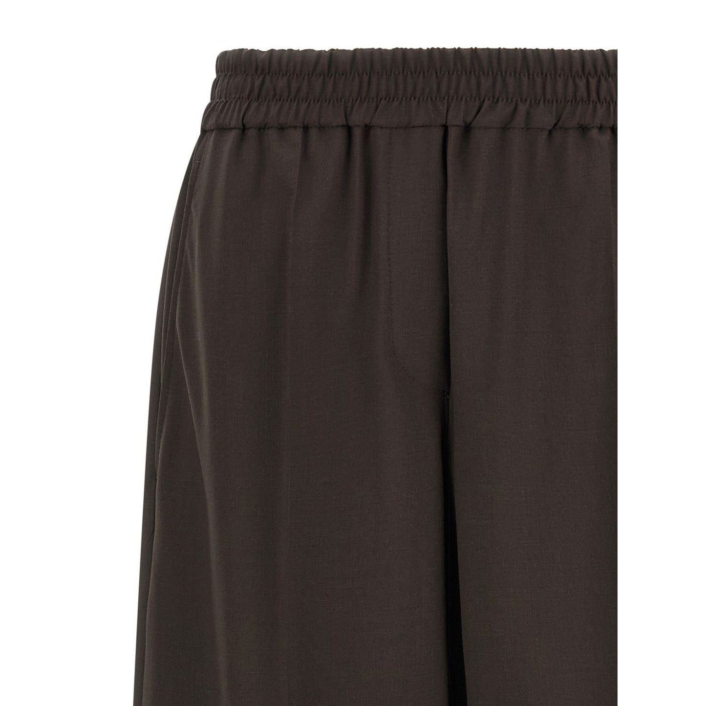 Brunello Cucinelli Brown Virgin Wool Casual Pants