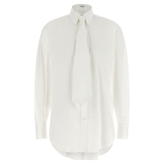 Brunello Cucinelli White Cotton Blouse
