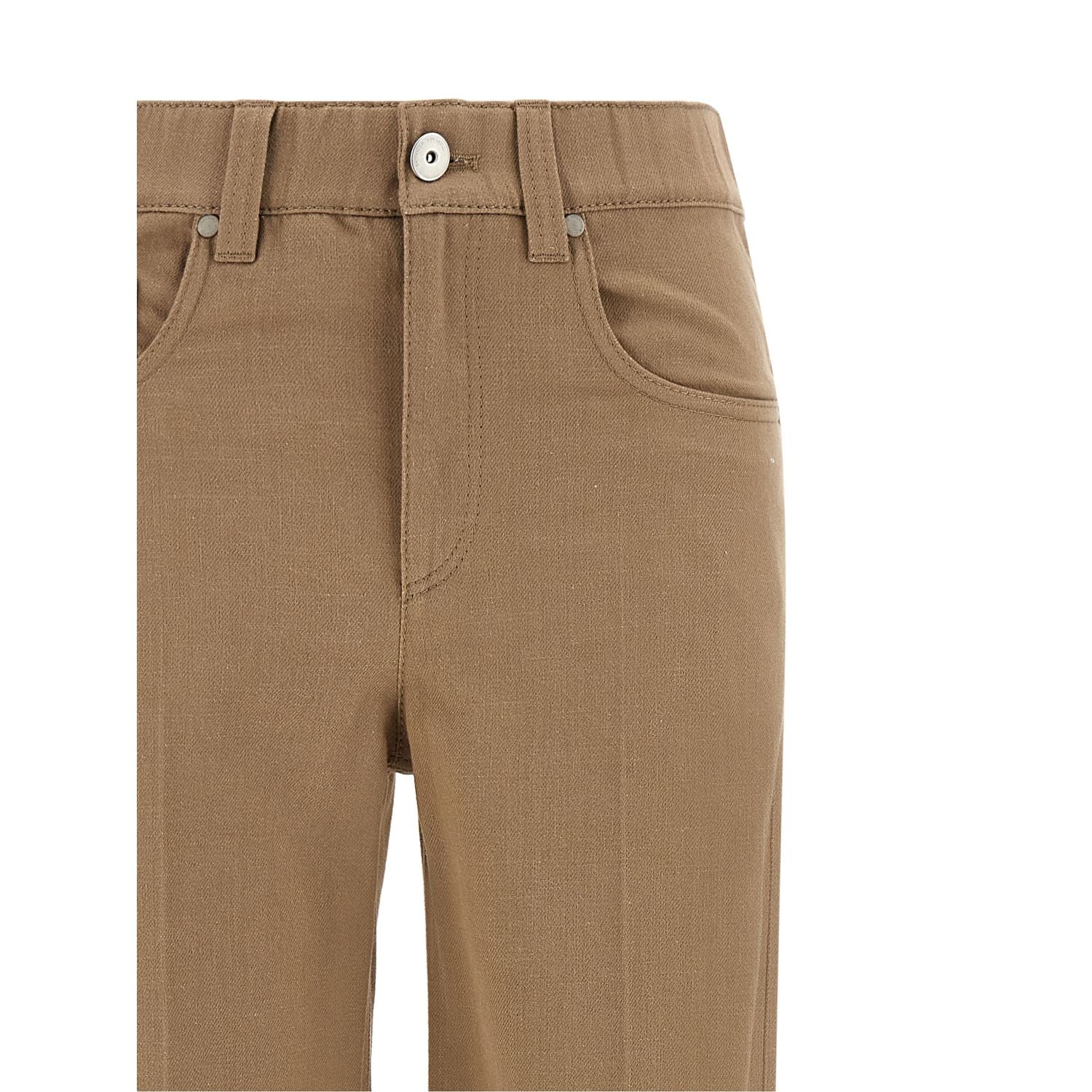 Brunello Cucinelli Beige Cotton Jeans Denim