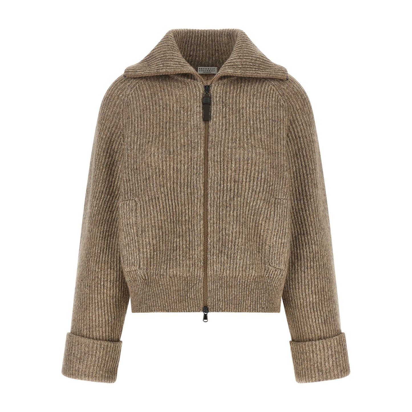 Brunello Cucinelli Beige Cashmere Cardigan