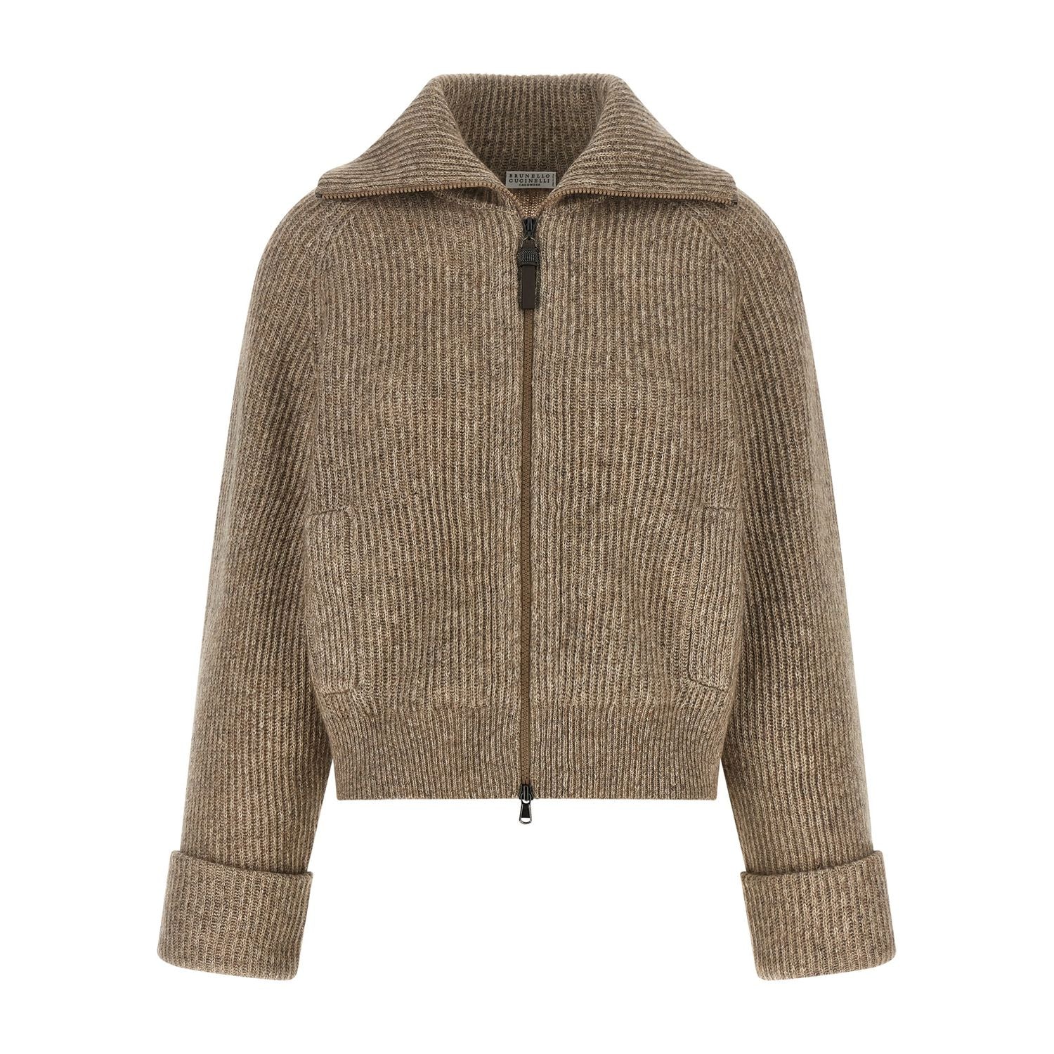 Brunello Cucinelli Beige Cashmere Cardigan