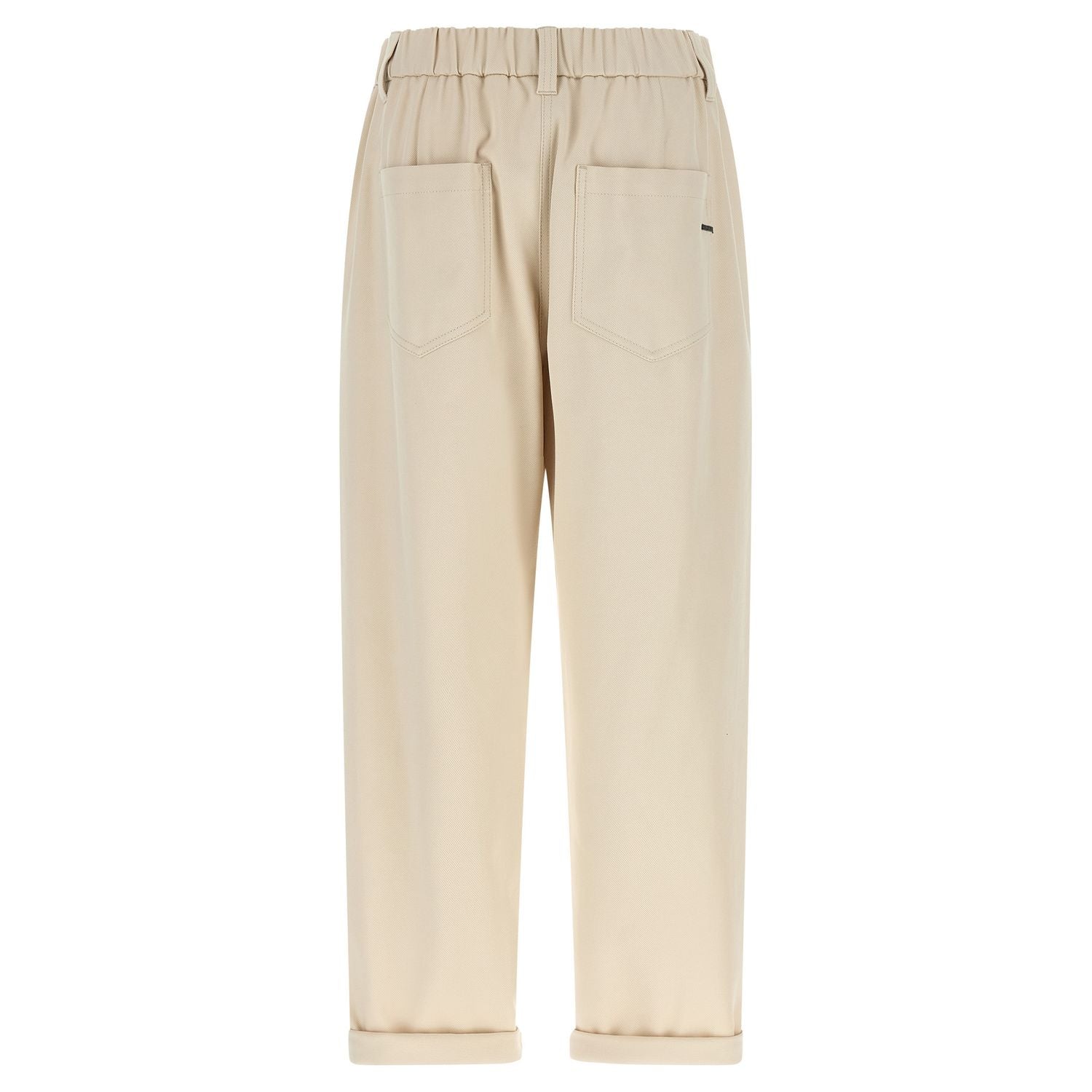 Brunello Cucinelli Beige Cotton Casual Pants