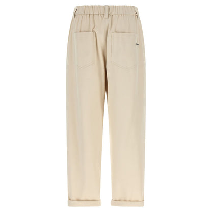 Brunello Cucinelli Beige Cotton Casual Pants