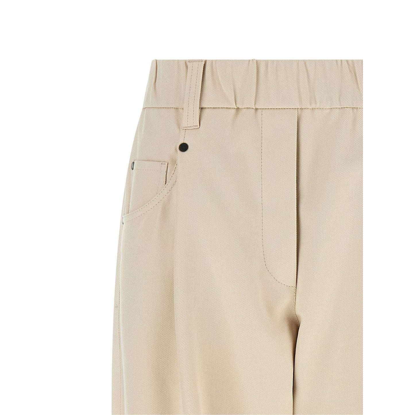 Brunello Cucinelli Beige Cotton Casual Pants
