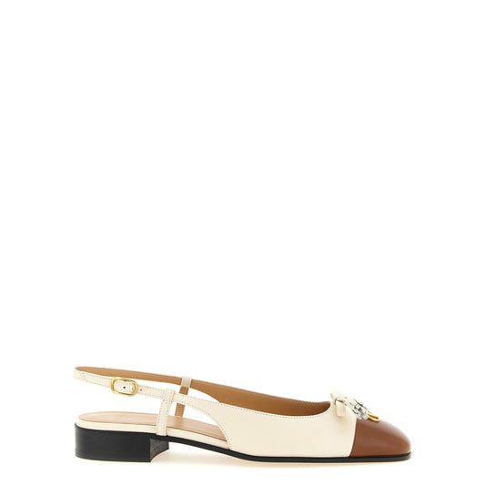 Valentino Garavani Black Leather Ballet Flats