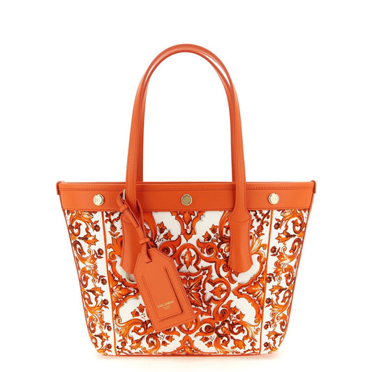 Dolce & Gabbana Orange Cotton Tote Bag