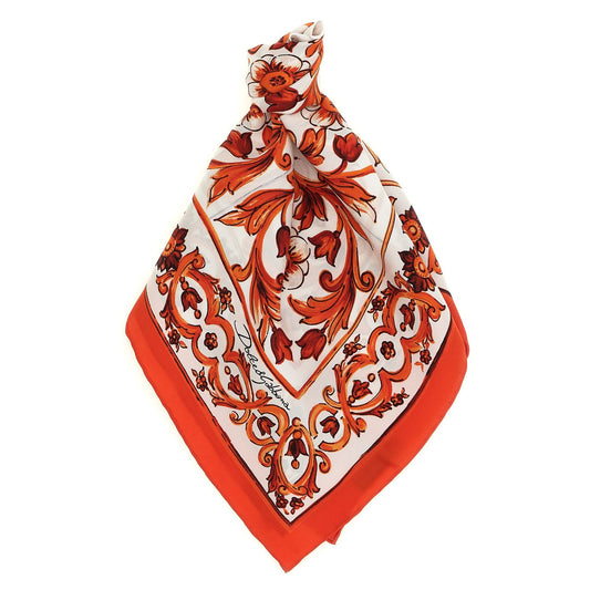 Dolce & Gabbana Orange Silk Foulard
