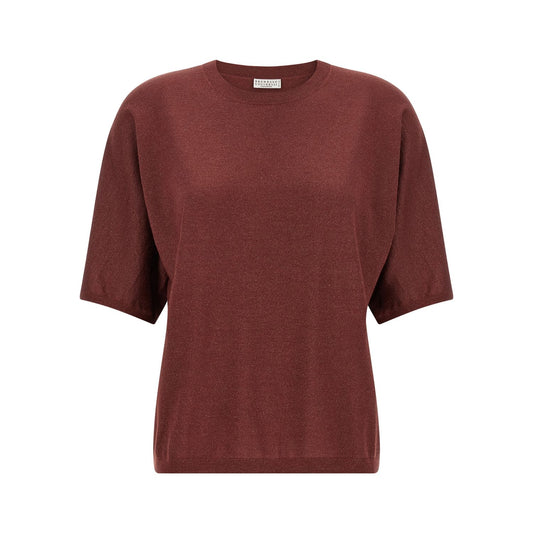 Brunello Cucinelli Bordeaux Cashmere Cardigan