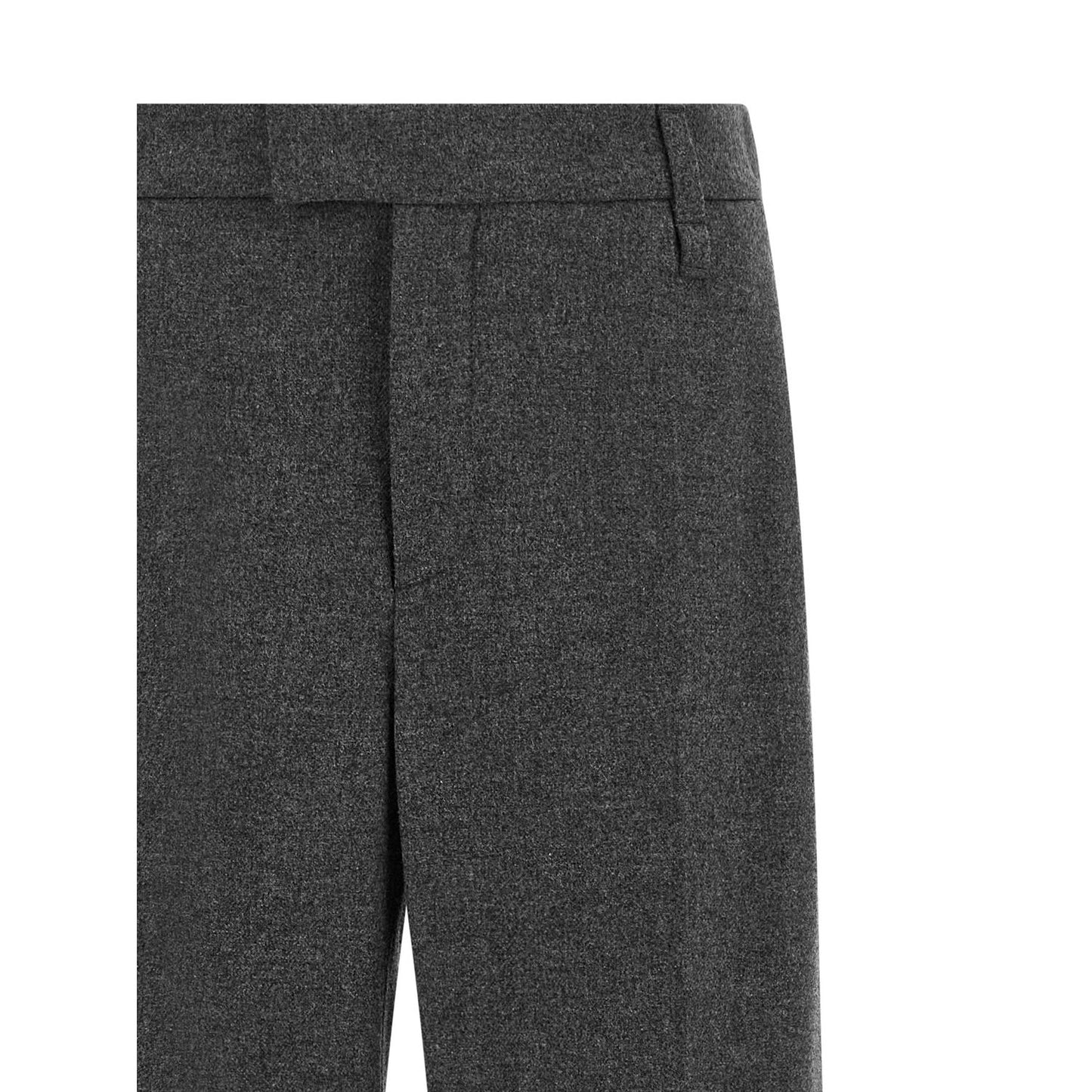 Brunello Cucinelli Gray Virgin Wool Casual Pants