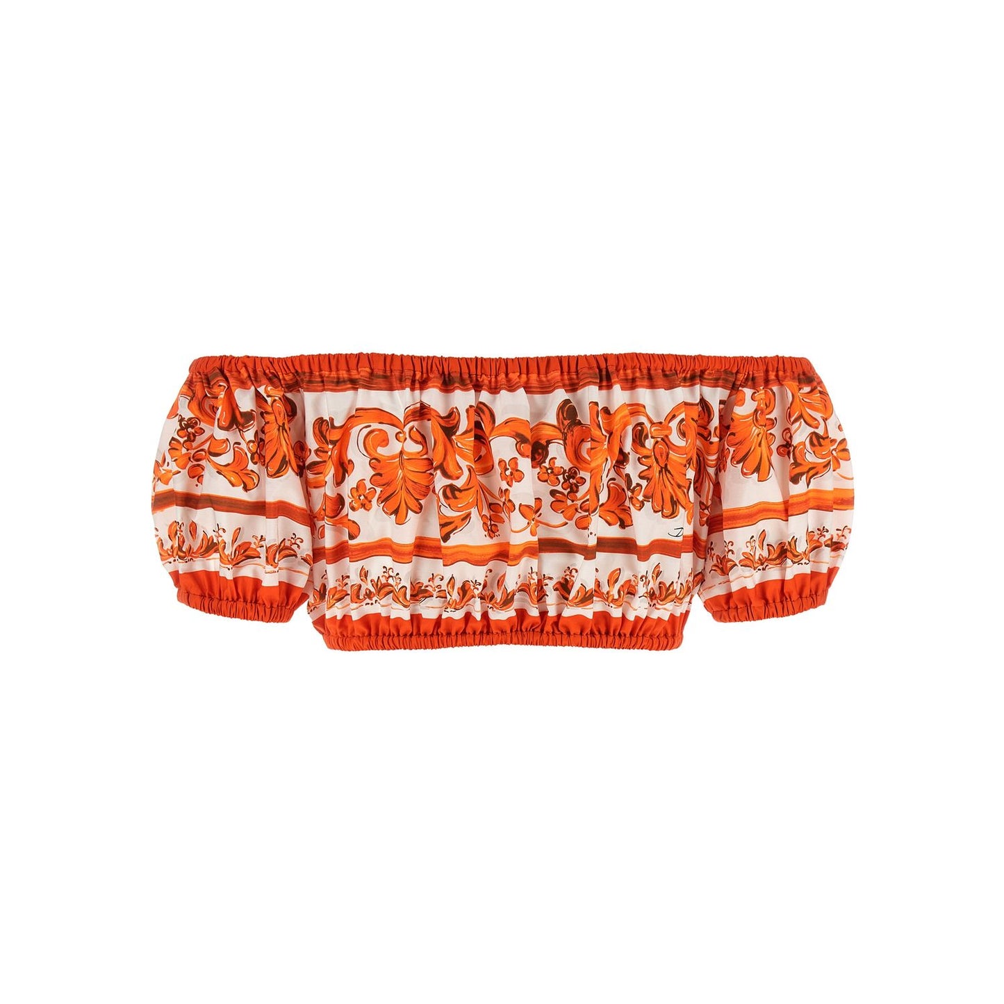 Dolce & Gabbana Orange Cotton Blouse
