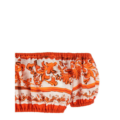 Dolce & Gabbana Orange Cotton Blouse