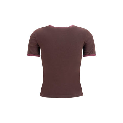 Courrèges Brown Cotton T-Shirt