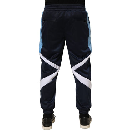 Dolce & Gabbana Blue White Drawstring Jogger Sweatpants Pants