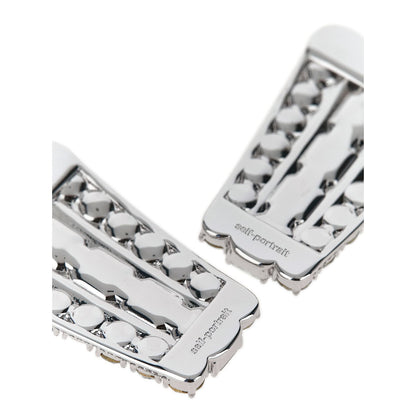 Self-Portrait Silver Cotton Earrings