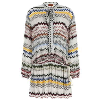 Missoni White Viscose Short Dress