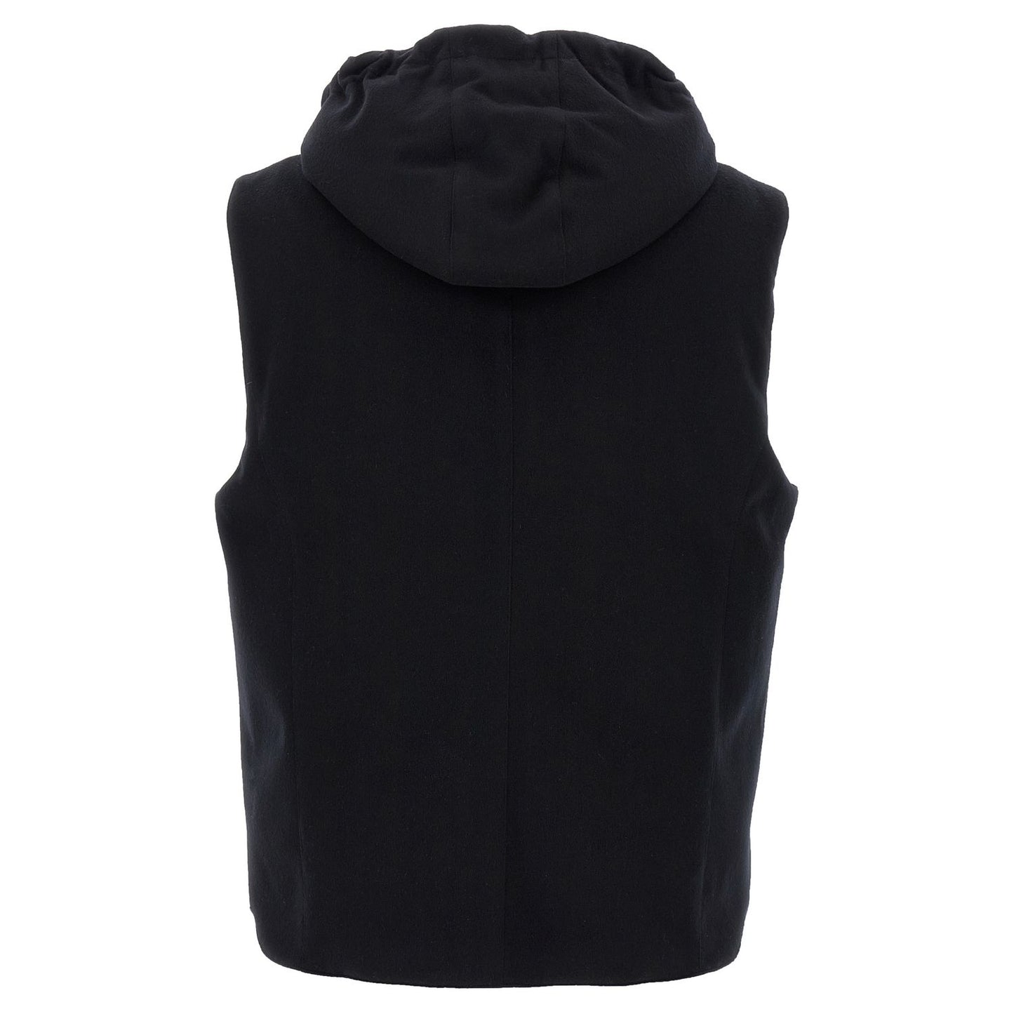 Brunello Cucinelli Black Wool Sleeveless Jacket