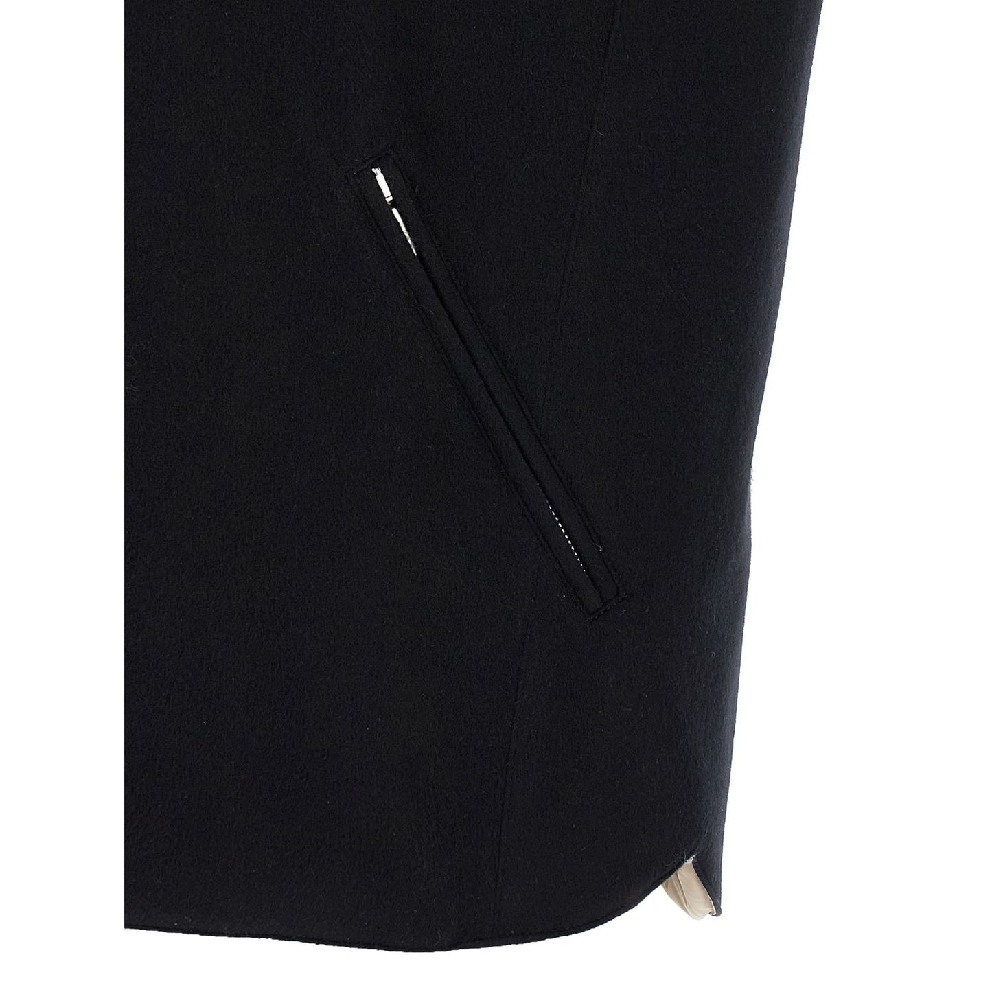 Brunello Cucinelli Black Wool Sleeveless Jacket
