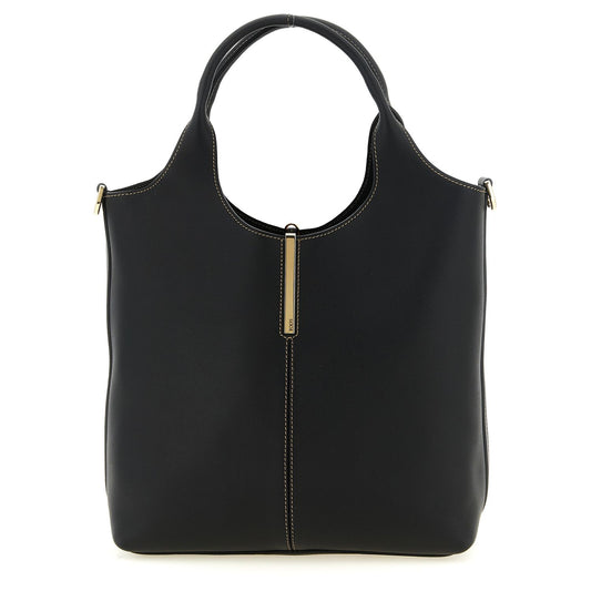 Tod's Black Calfskin Tote Bag