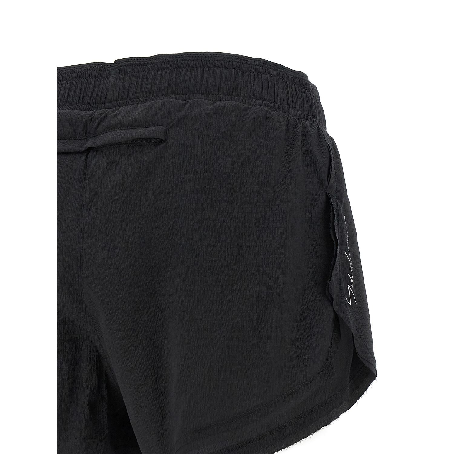 Y-3 Black Polyamide Bermuda Shorts