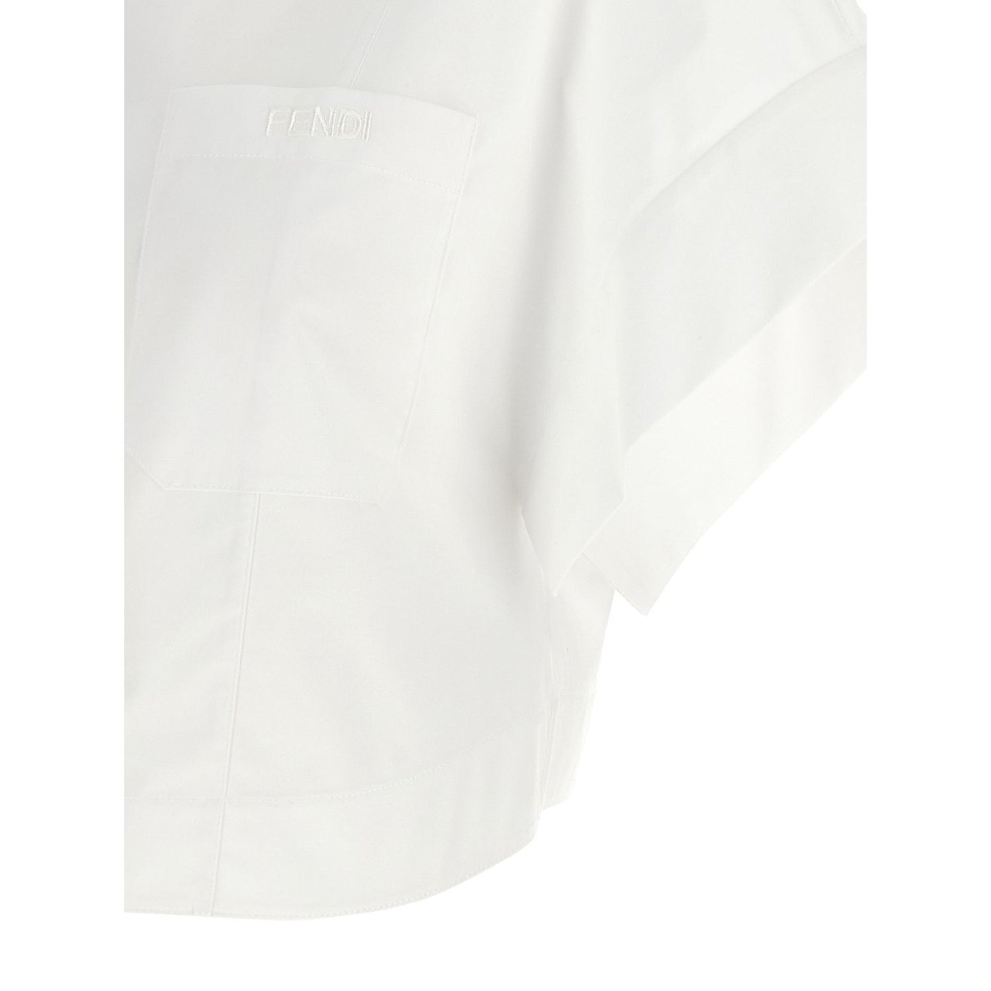 Fendi White Cotton Blouse