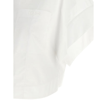 Fendi White Cotton Blouse