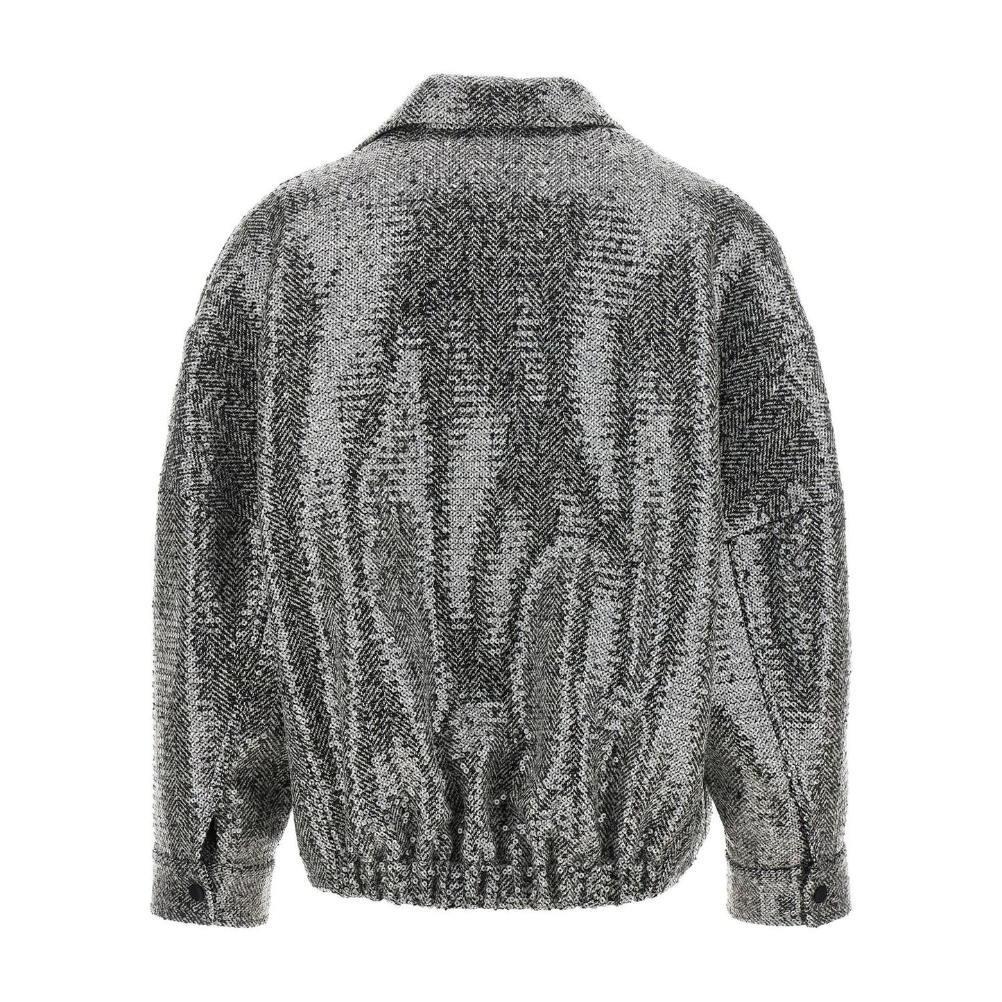 PINKO Silver Polyester Bomber