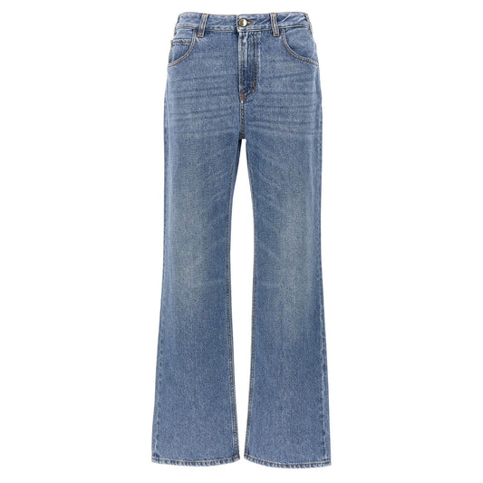 Chloé Blue Cotton High-Waisted Jean