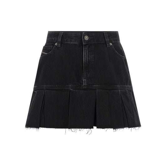 Diesel Blue Cotton Long Skirt