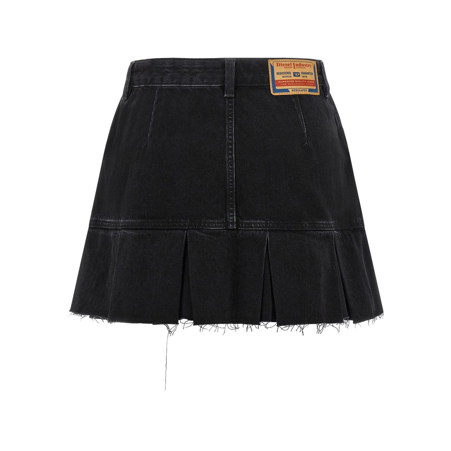 Diesel Blue Cotton Long Skirt