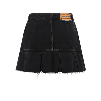 Diesel Blue Cotton Long Skirt