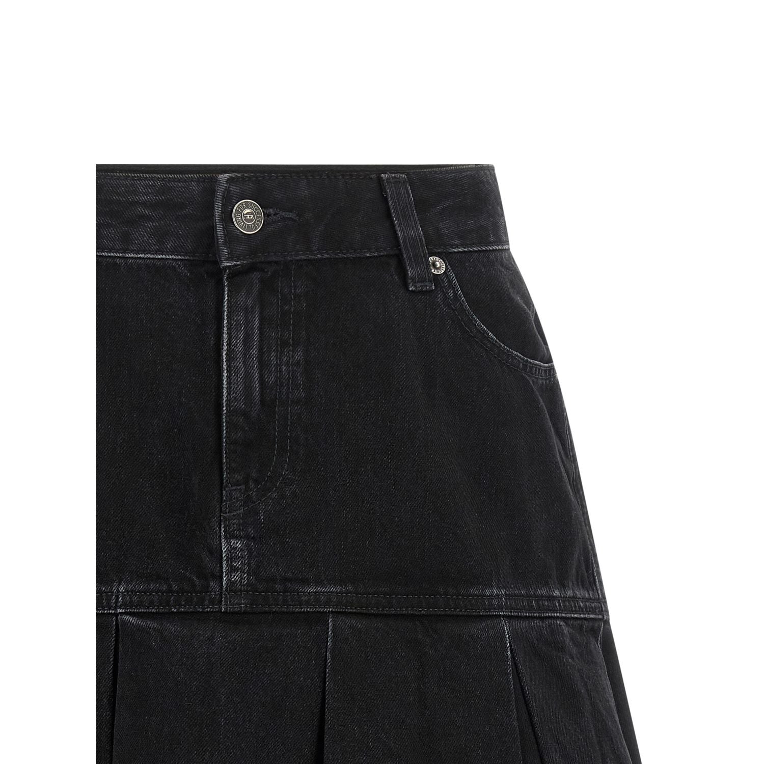Diesel Blue Cotton Long Skirt