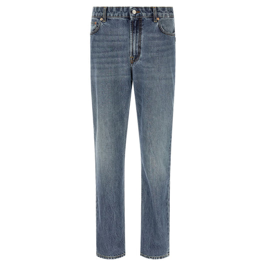 Department 5 Blue Cotton Relaxed Fit Jeans