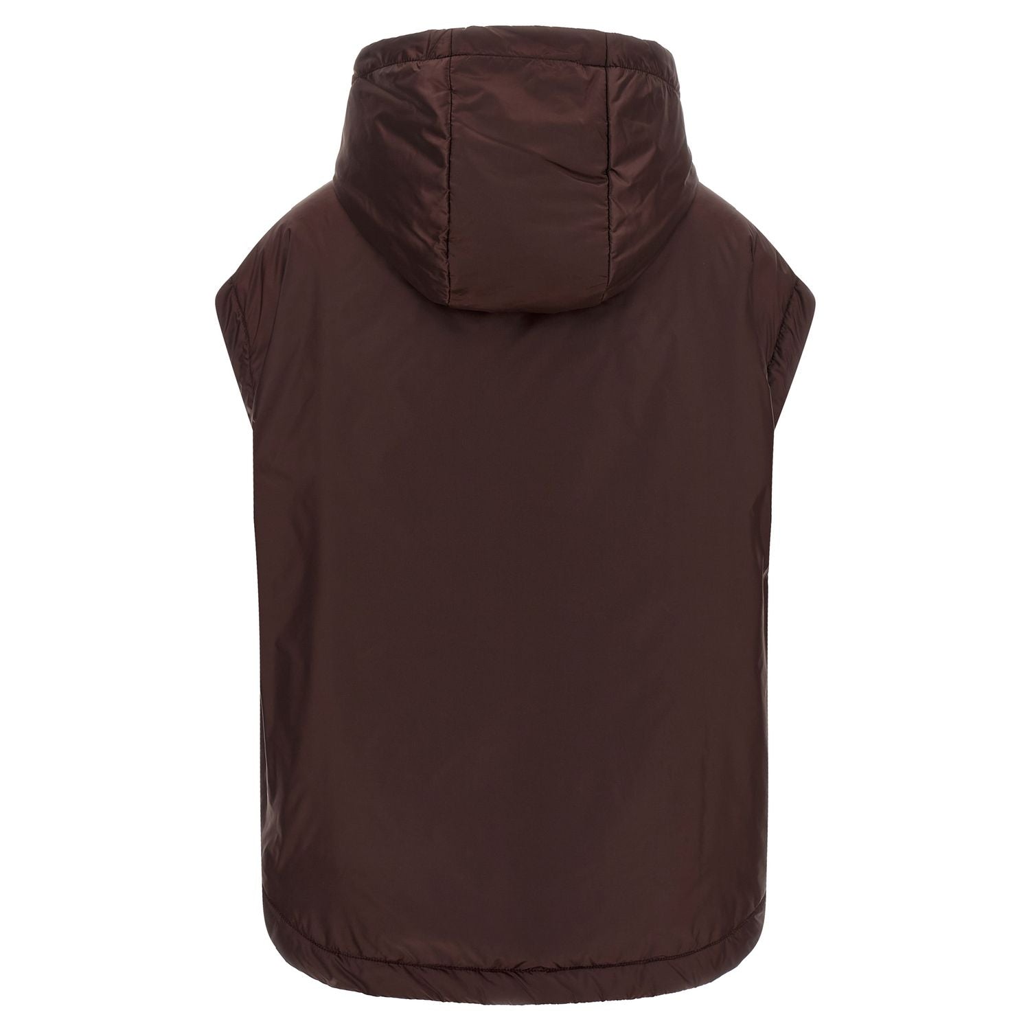 Max Mara Bordeaux Polyester Sleeveless Jacket