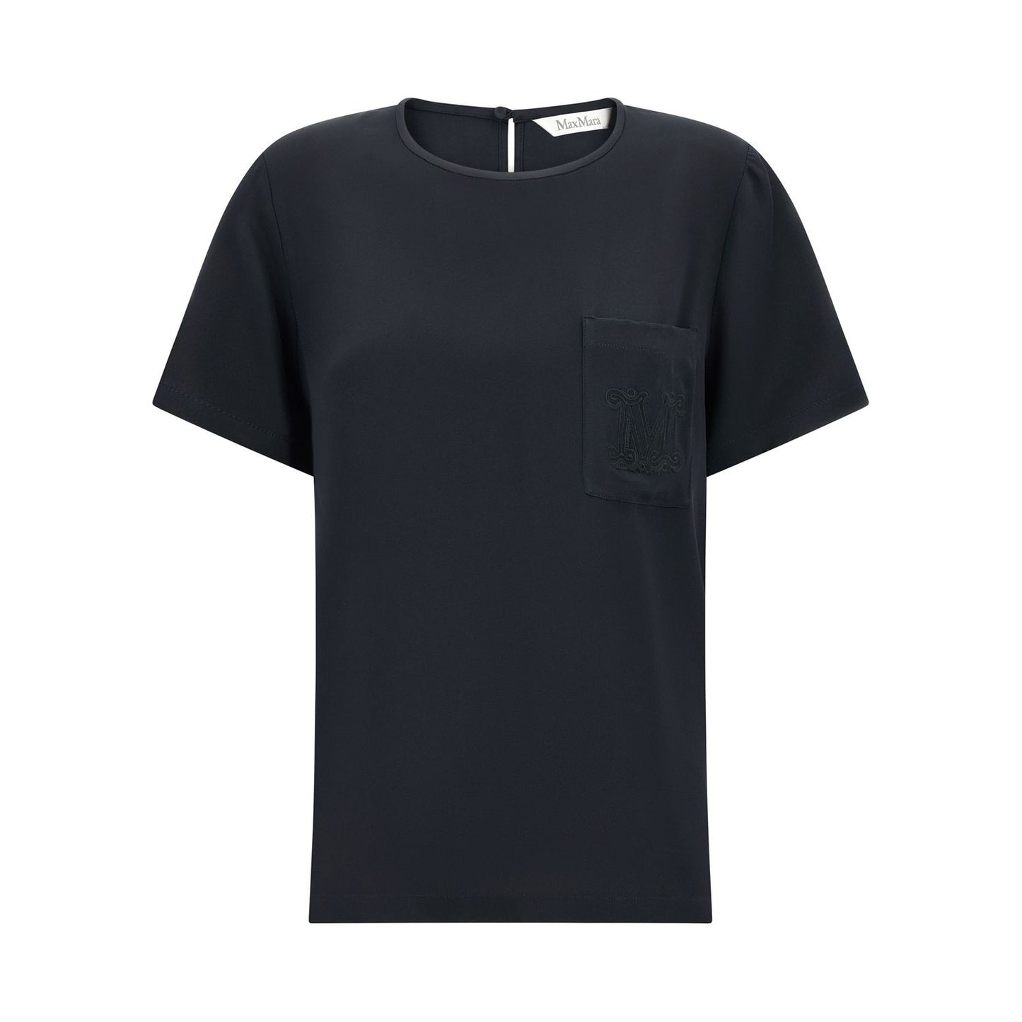 Max Mara Black Silk Blouse
