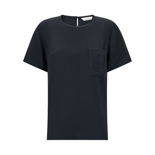 Max Mara Black Silk Blouse