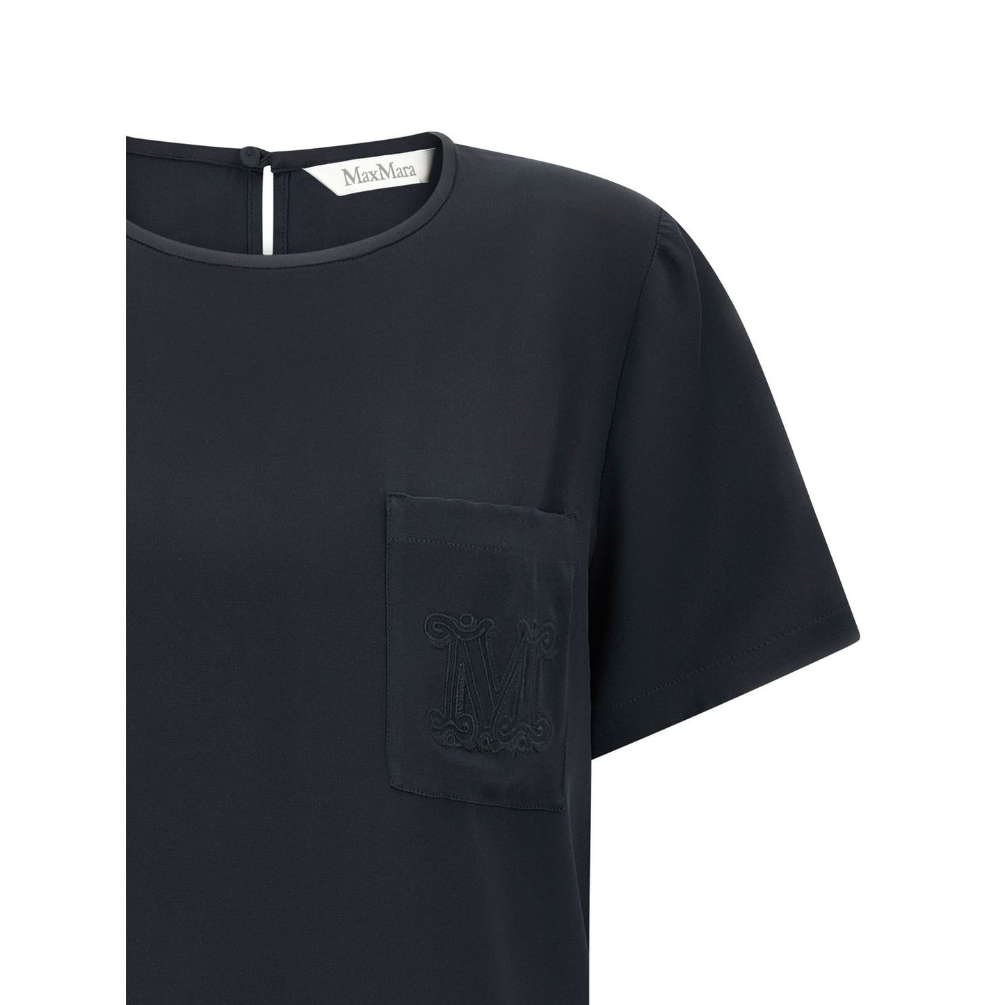Max Mara Black Silk Blouse